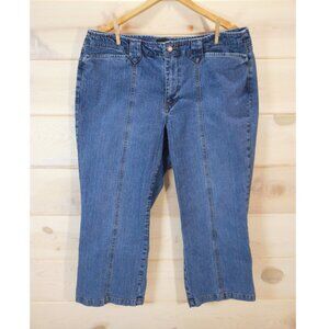 Venezia Women's Size 18 Denim Capri Jeans Blue Vintage Y2K Bareback